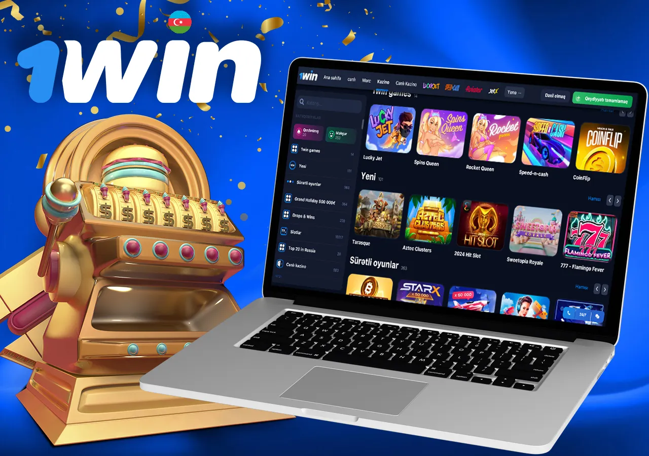 Large number of different games on the 1win platform
